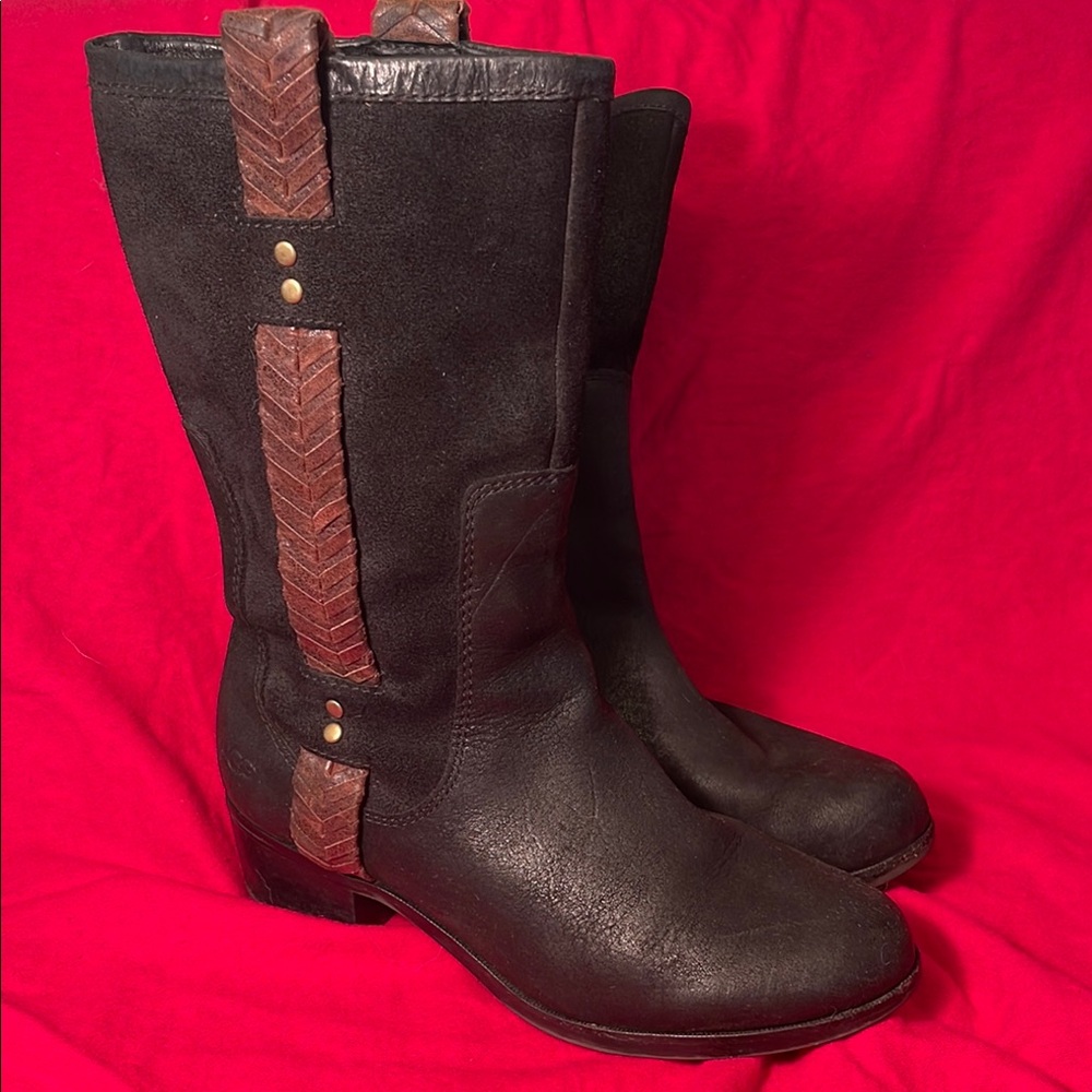 UGG Stylish Black and Brown Women's Boots